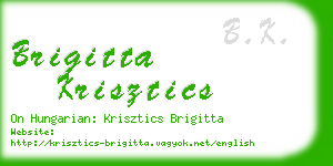brigitta krisztics business card